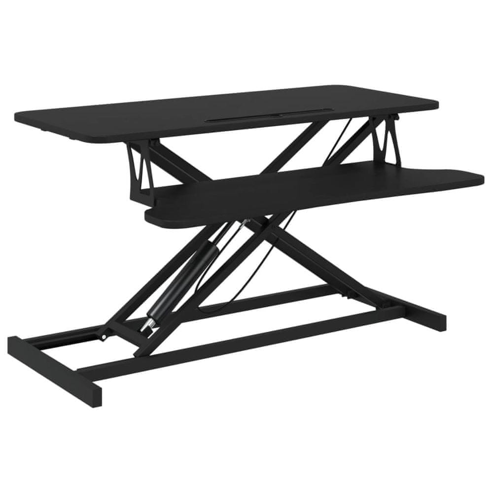 Vidaxl Nastaviteľný pracovný stôl 90x40x(13-50) cm oceľ a sprac. drevo